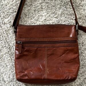 Jack George Brown Leather Crossbody Bag